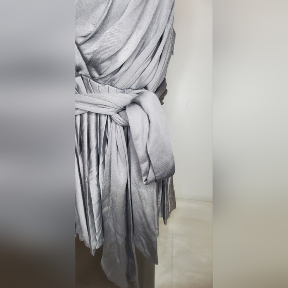 3.1 Phillip Lim Size M Gray Satin Bustier Blouse 100%silk - Picture 6 of 12